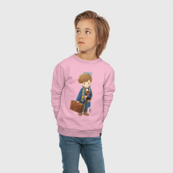 Свитшот хлопковый детский Newt Scamander, цвет: светло-розовый — фото 2