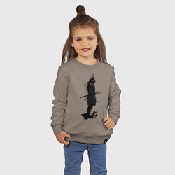 Свитшот хлопковый детский Теневой самурай, цвет: утренний латте — фото 2