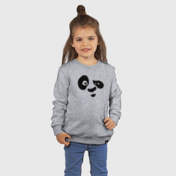 Свитшот хлопковый детский Панда, цвет: меланж — фото 2