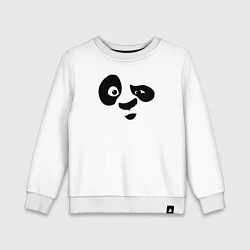 Свитшот хлопковый детский Панда, цвет: белый