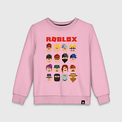 Свитшот хлопковый детский ROBLOX, цвет: светло-розовый