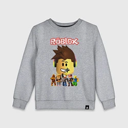 Свитшот хлопковый детский ROBLOX, цвет: меланж