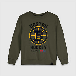 Свитшот хлопковый детский BOSTON BRUINS NHL, цвет: хаки