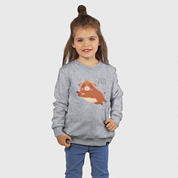 Свитшот хлопковый детский Год быка 2021, цвет: меланж — фото 2