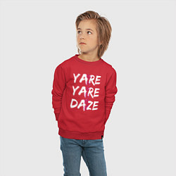 Свитшот хлопковый детский YARE YARE DAZE, цвет: красный — фото 2