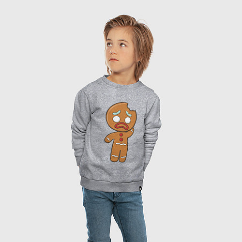 Детский свитшот Рождественский Пряник / Меланж – фото 4