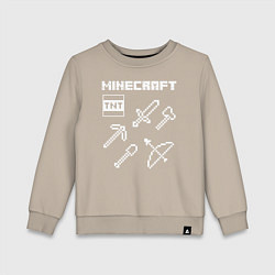 Свитшот хлопковый детский Minecraft, цвет: миндальный