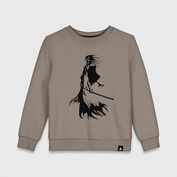 Свитшот хлопковый детский Кенпачи капитан одиннадцатого отряда из аниме блич, цвет: утренний латте