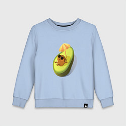 Свитшот хлопковый детский Авокадо, цвет: мягкое небо