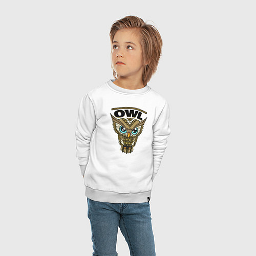 Детский свитшот Owl / Белый – фото 4