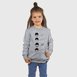 Свитшот хлопковый детский The Beatles автографы, цвет: меланж — фото 2