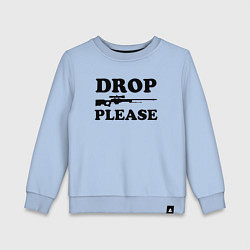 Свитшот хлопковый детский Drop Please, цвет: мягкое небо