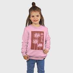Свитшот хлопковый детский Призрачный цветок, цвет: светло-розовый — фото 2