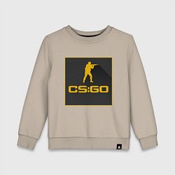 Свитшот хлопковый детский CS GO Z, цвет: миндальный