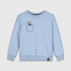 Свитшот хлопковый детский One piece, цвет: мягкое небо