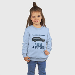 Свитшот хлопковый детский Range Rover Above a Beyond, цвет: мягкое небо — фото 2