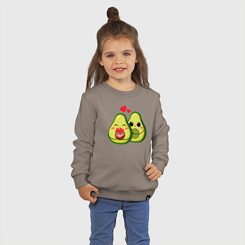 Детский свитшот Семья авокадо / Утренний латте – фото 3