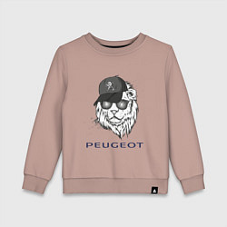 Свитшот хлопковый детский Peugeot Пежо Z, цвет: пыльно-розовый