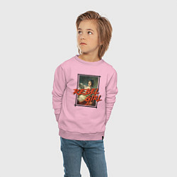 Свитшот хлопковый детский Rebel Girl, цвет: светло-розовый — фото 2
