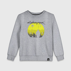 Свитшот хлопковый детский Cyberpunk 2077 CITY, цвет: меланж