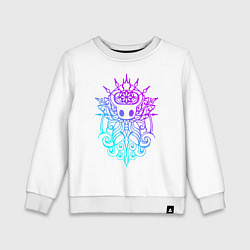 Свитшот хлопковый детский HOLLOW KNIGHT ХОЛЛОУ НАЙТ, цвет: белый