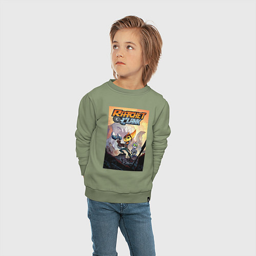 Детский свитшот Ratchet & Clank / Авокадо – фото 4