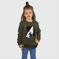 Свитшот хлопковый детский DARK SOULS ТЁМНЫЕ ДУШИ, цвет: хаки — фото 2