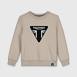 Свитшот хлопковый детский Triumph Мото Лого Z, цвет: миндальный