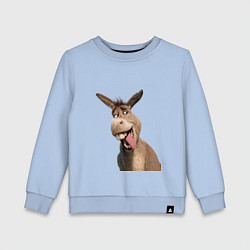 Свитшот хлопковый детский Шрек: Осел, цвет: мягкое небо