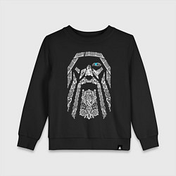 Свитшот хлопковый детский БОГ ОДИН, цвет: черный