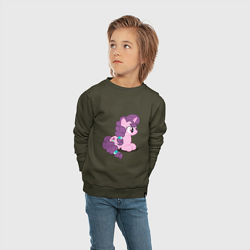 Детский свитшот Pony Pink Mammal Purple - Litt / Хаки – фото 4