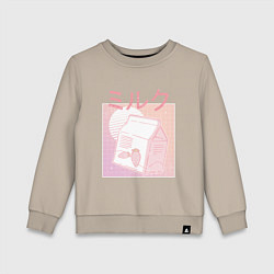 Детский свитшот Vaporwave Strawberry Milk