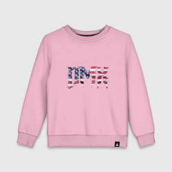 Свитшот хлопковый детский DMX USA, цвет: светло-розовый