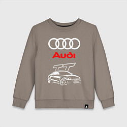 Свитшот хлопковый детский AUDI TT АУДИ ТТ СПОРТ, цвет: утренний латте