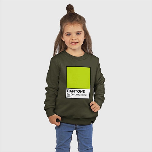 Детский свитшот Shrek: Pantone Color / Хаки – фото 3