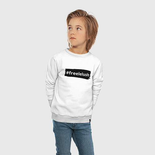 Детский свитшот Free Lelush - Strokes / Белый – фото 4