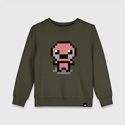 Свитшот хлопковый детский Pixel isaac, цвет: хаки