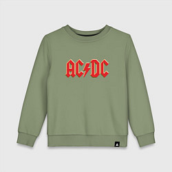 Свитшот хлопковый детский ACDC, цвет: авокадо