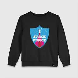 Свитшот хлопковый детский Space Force, цвет: черный