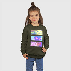 Свитшот хлопковый детский Hades Girls, цвет: хаки — фото 2