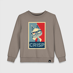 Свитшот хлопковый детский Crisp, цвет: утренний латте