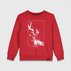 Свитшот хлопковый детский Черный Аста Чёрный клевер, цвет: красный