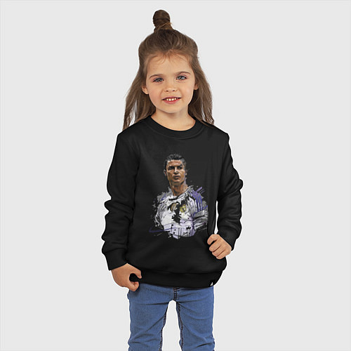 Детский свитшот Cristiano Ronaldo Manchester United Portugal / Черный – фото 3