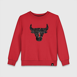 Свитшот хлопковый детский Bulls - Jordan, цвет: красный