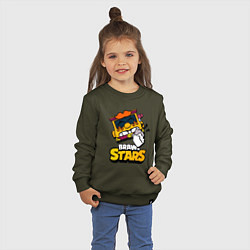 Свитшот хлопковый детский Грифф Griff Brawl Stars, цвет: хаки — фото 2