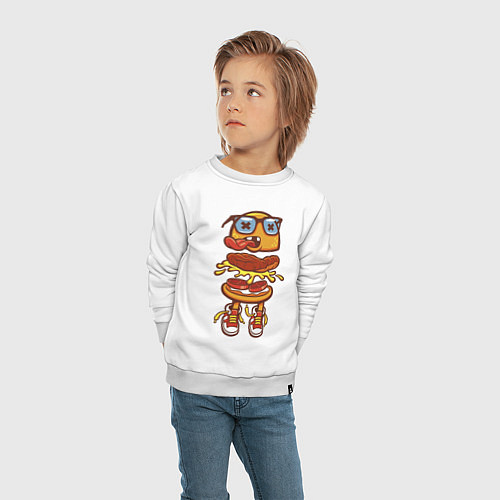 Детский свитшот Kid Burger / Белый – фото 4