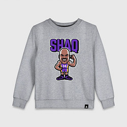 Свитшот хлопковый детский Shaq, цвет: меланж