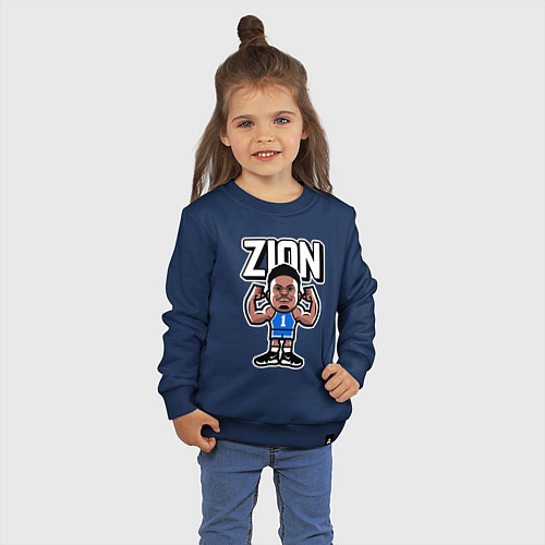 Детский свитшот Zion / Тёмно-синий – фото 3