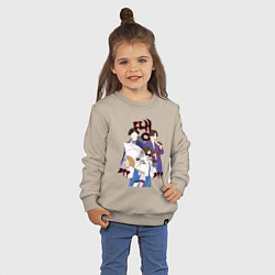 Свитшот хлопковый детский DDAENG, цвет: миндальный — фото 2