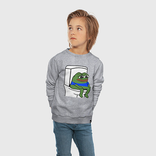 Детский свитшот Лягушонок пепе / Меланж – фото 4